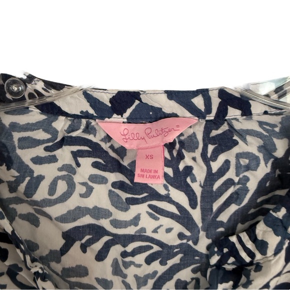 Lilly Pulitzer Sleeveless Stacey Vacation 24146 Indigo Top XS - Picture 8 of 8